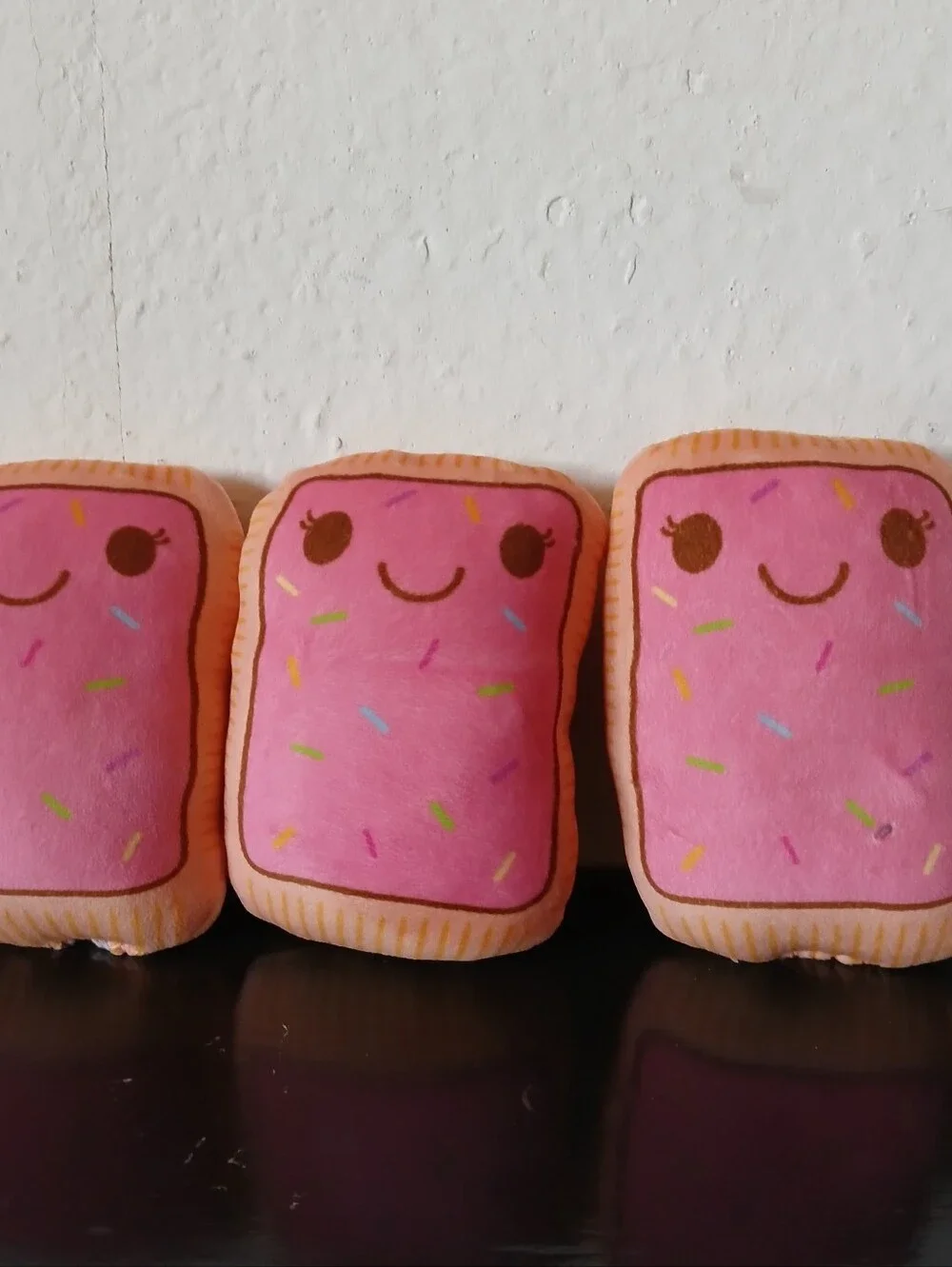 Sweet Tarts Plush Pillow with Smiling Pastry Pockets - Blue